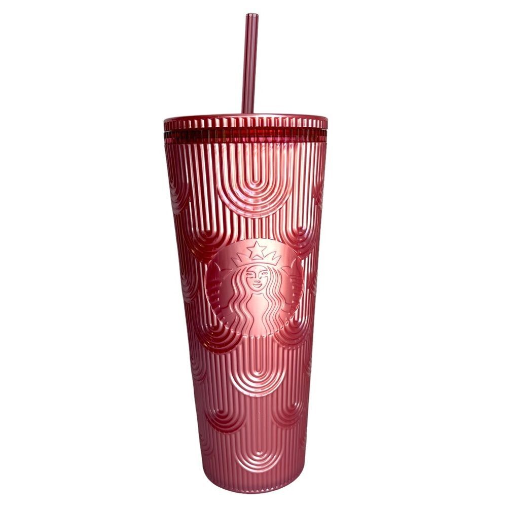 NWT Starbucks PINK PEARL MERMAID Venti Tumbler Cold Cup Pearlescent Siren Logo